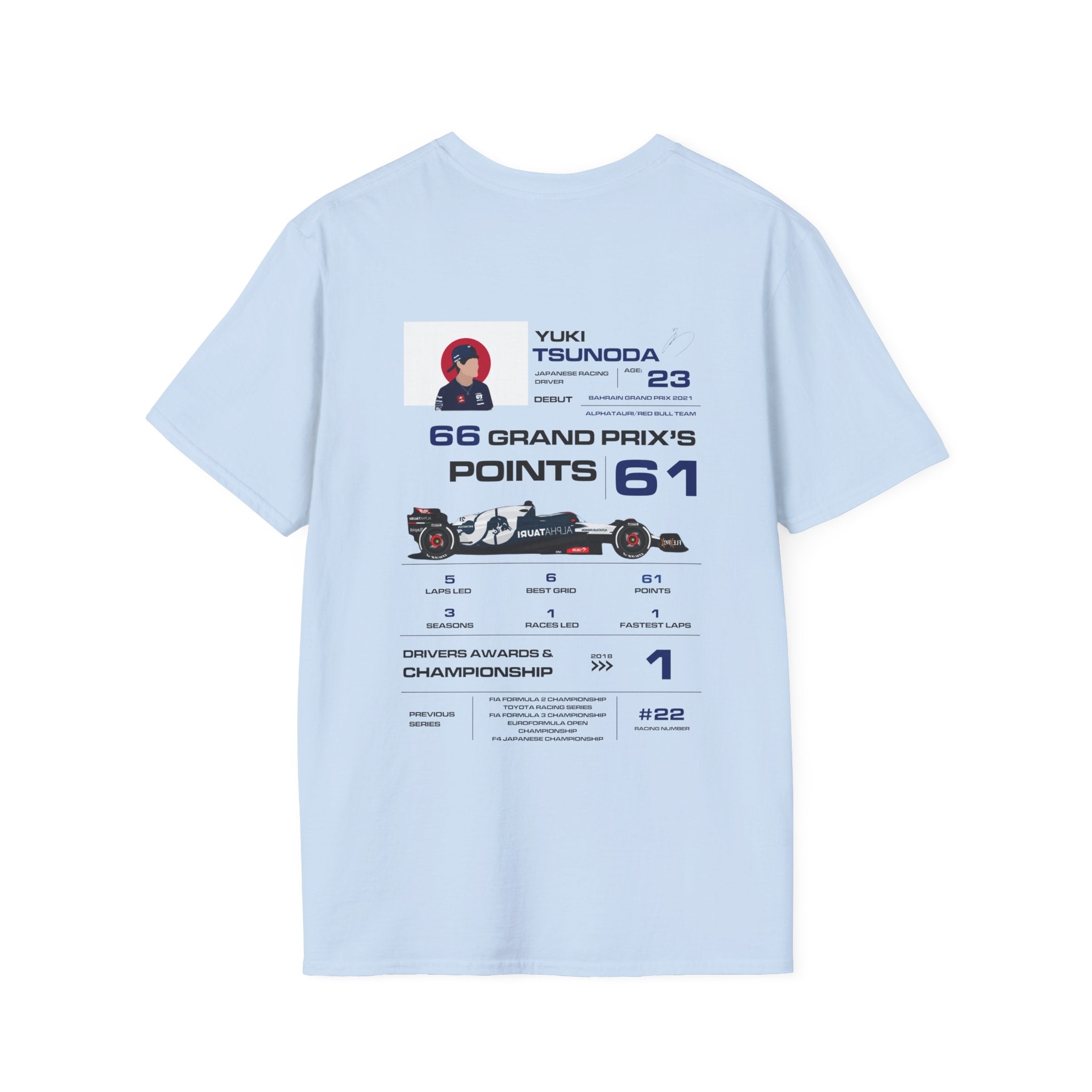 YUKI TSUNODA FORMULA ONE TEE