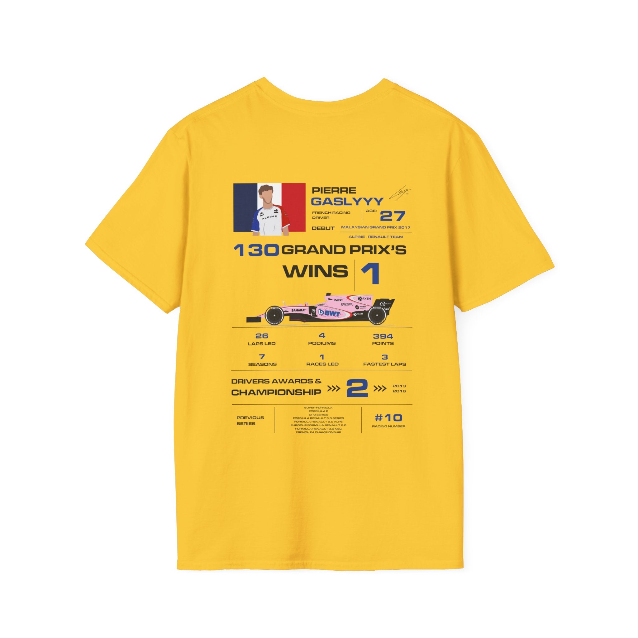 PIERRE GASLY FORMULA ONE TEE