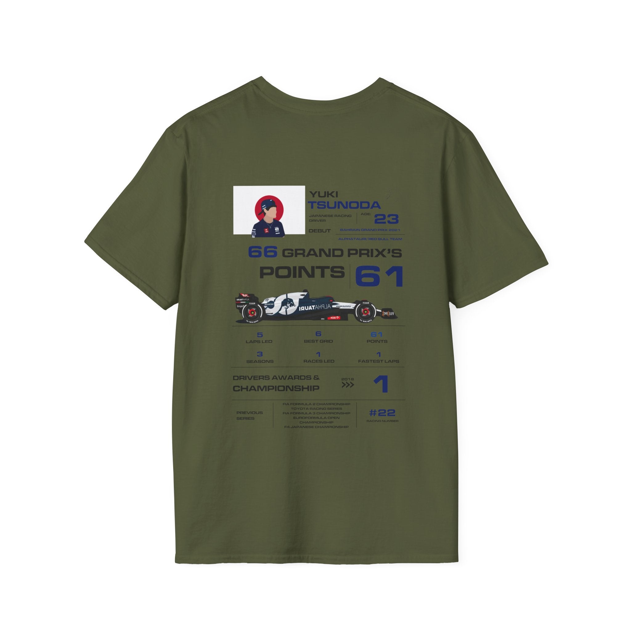YUKI TSUNODA FORMULA ONE TEE
