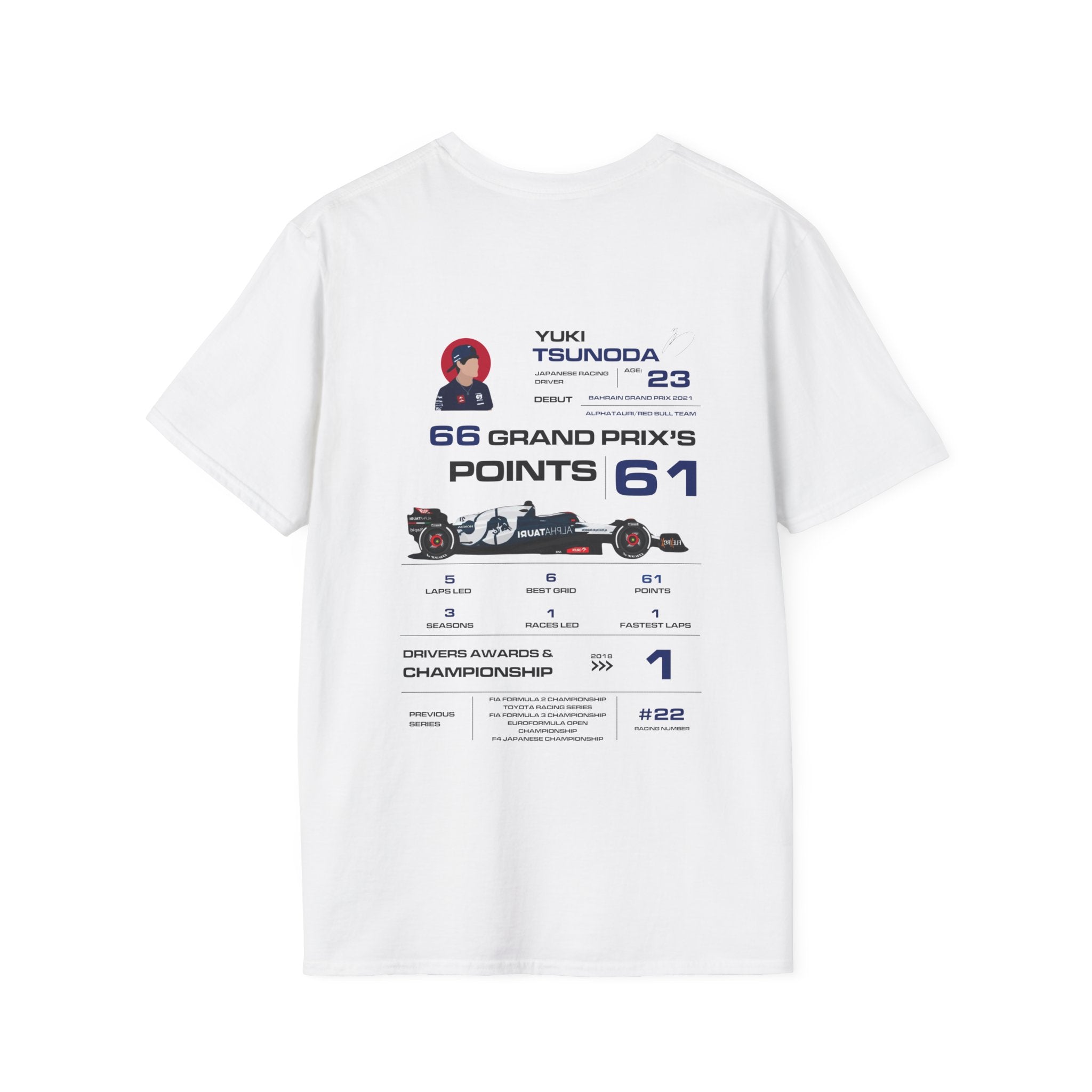 YUKI TSUNODA FORMULA ONE TEE