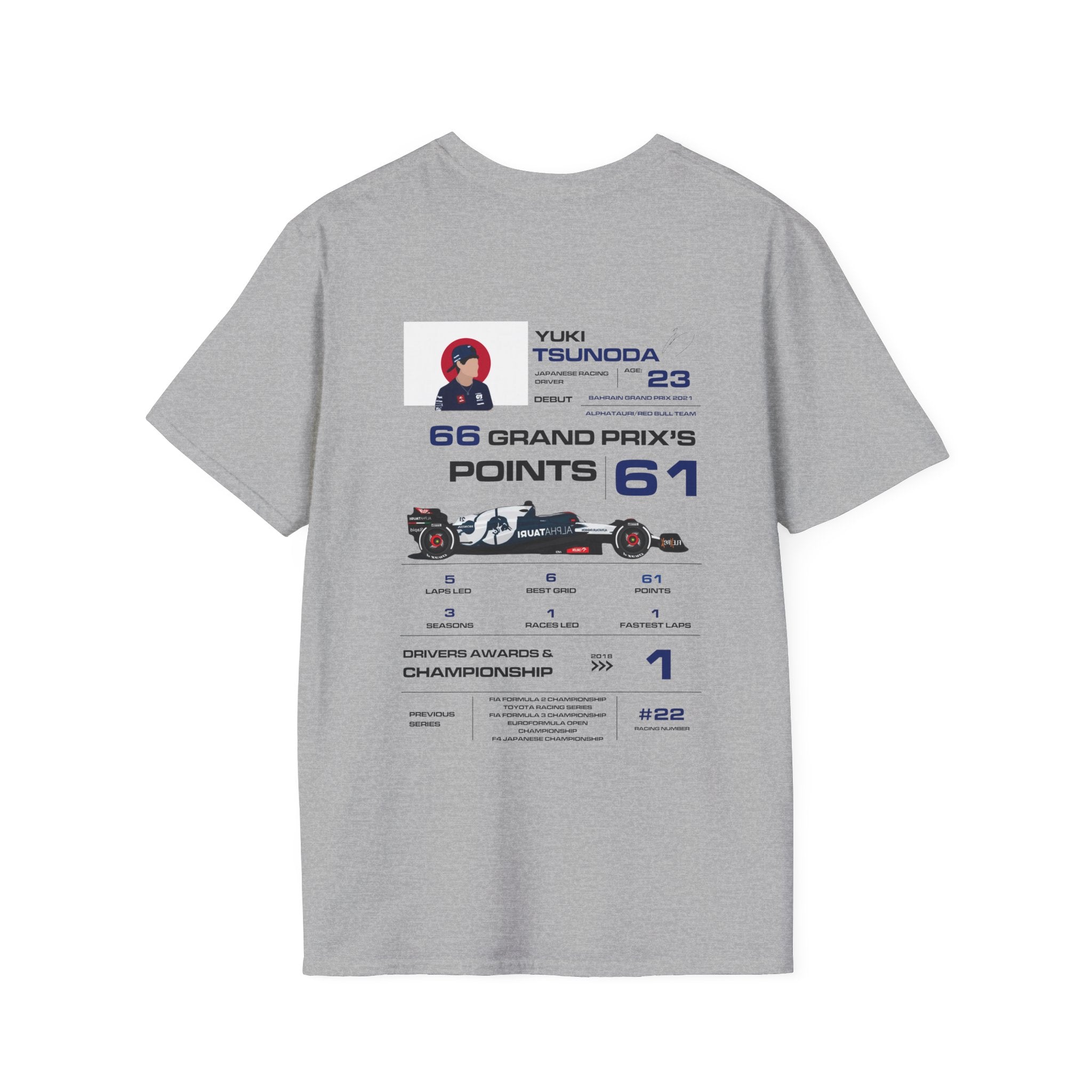 YUKI TSUNODA FORMULA ONE TEE