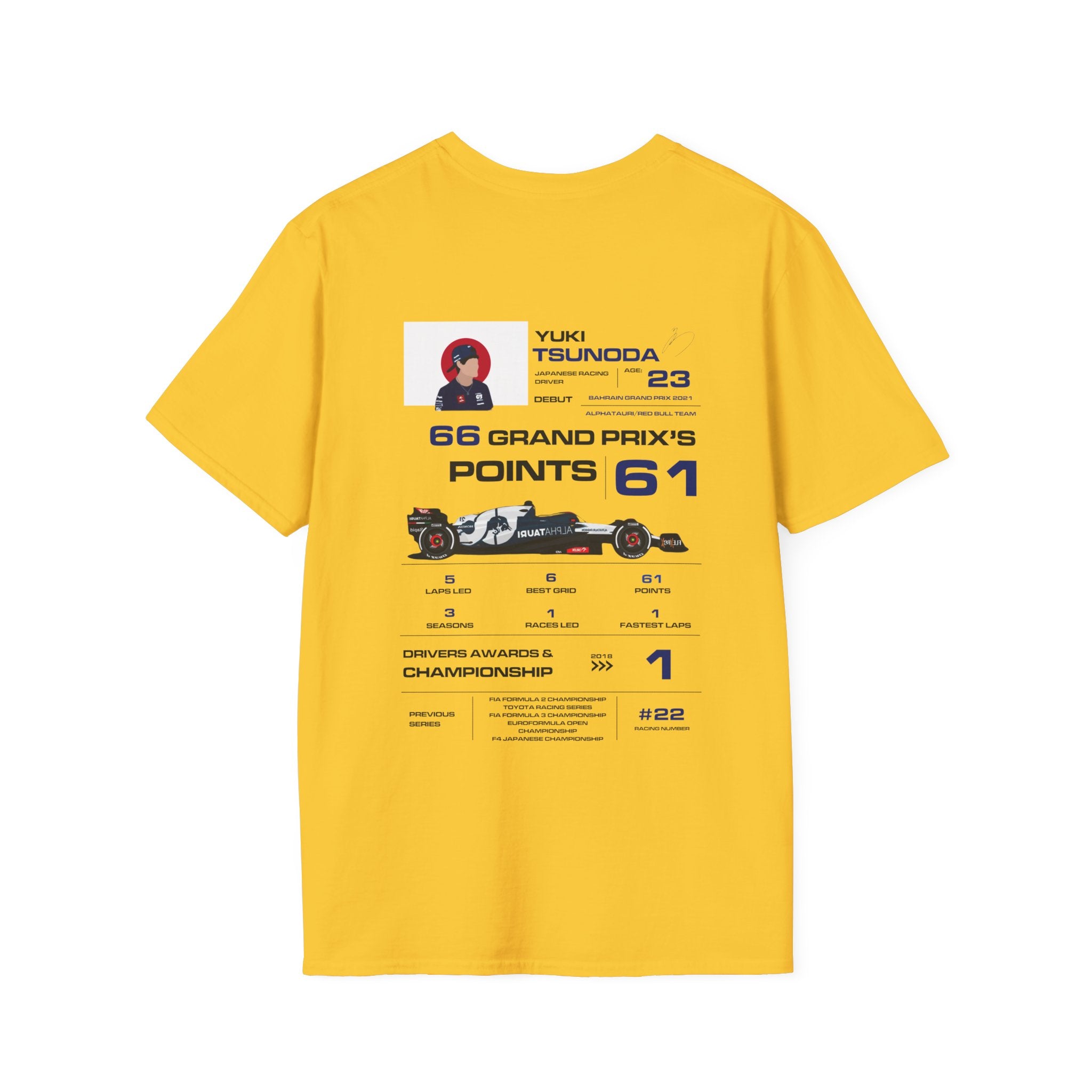 YUKI TSUNODA FORMULA ONE TEE